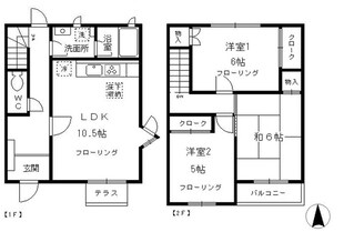 ルワゾブル三鷹A棟の物件間取画像